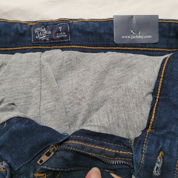 JACHS Kids Jeans 7 Distressed Dark Wash Jersey Knit Lined set of 2 New Pockets - Picture 5 of 11